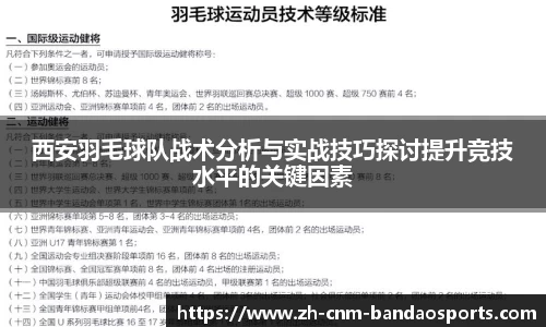 西安羽毛球队战术分析与实战技巧探讨提升竞技水平的关键因素